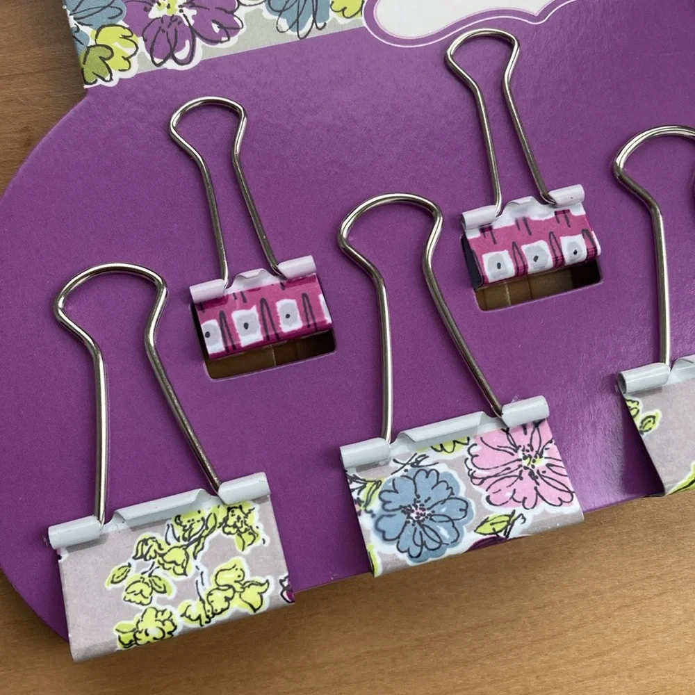 Vera Bradley Binder Clips in Purple (8) - Picture 5 of 7